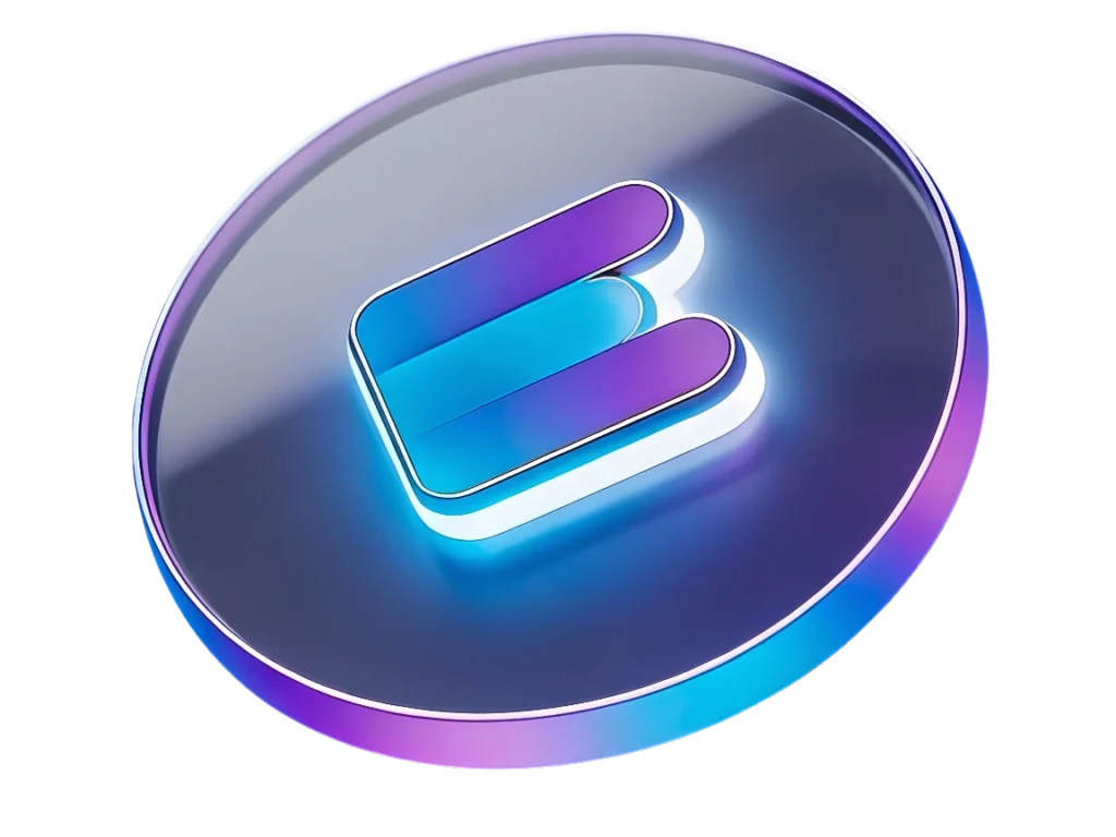 Moeda Glass 3D - Logo Evoluiu Concursos